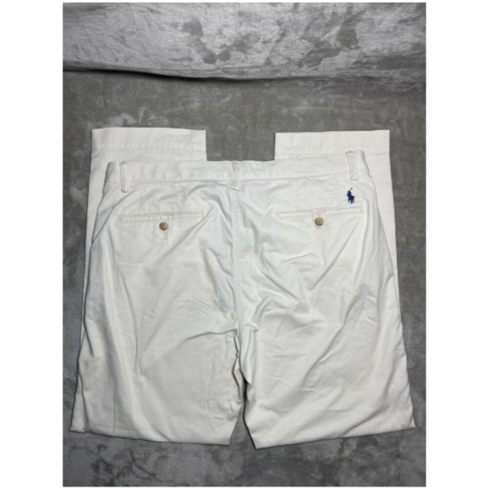 Polo Ralph Lauren Chino Pants Men's Size 35/30 Cream Stretch Straight Fit